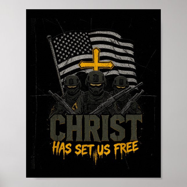 Military Christian Design Soldier Army Prayer Fait Poster (Front)