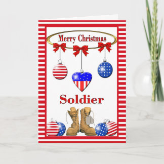 Military Christmas Card for Soldier