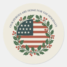 Military Christmas Sticker Our Heroes Home