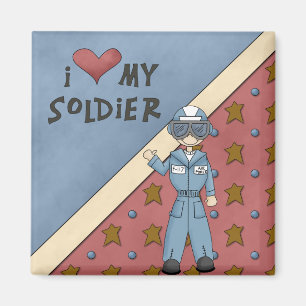 Military Collection Air Force Soldier Man Magnet