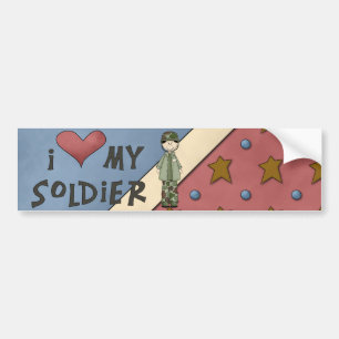 Military Collection Army Soldier Bumper Sticker