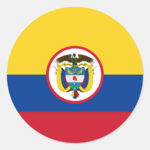 Military Colombia, Colombia flag Classic Round Sticker