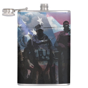Military Combat Themed Flask