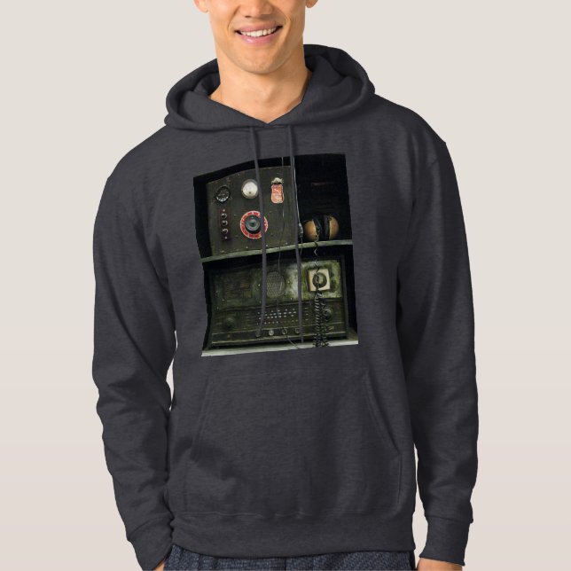 Military Comms Vintage Radio Equipment Hoodie (Front)