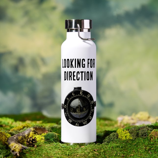 Military Compass Survival Navigation Adventure Water Bottle (Outdoor (Rotated))