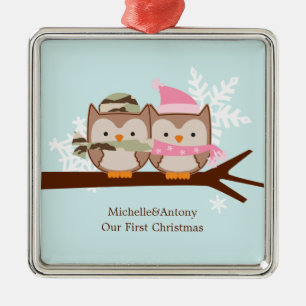 Military Couple Christmas Ornaments