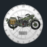 Military cruiser motorcycle cartoon illustration dartboard<br><div class="desc">Military cruiser motorcycle cartoon illustration</div>