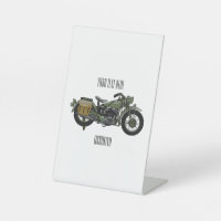Military cruiser motorcycle cartoon illustration