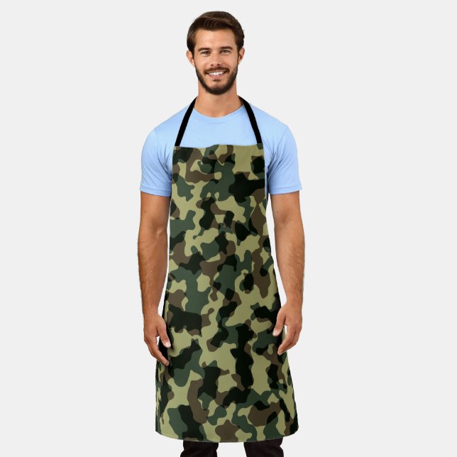 Military Dad Mum Griller Camouflage Camo Grill Apron (Worn)