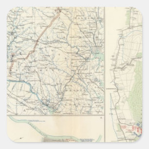 Military depts of Wash, Penn, Annapolis, NE Va Square Sticker