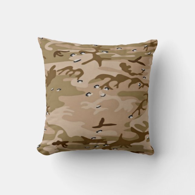 Military Desert Sand Camo Pillow (Front)