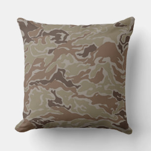 Military Desert Sand  Camo Throw Pillow
