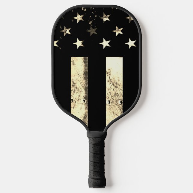Military Desert Sepia American Flag Custom Pickleball Paddle (Front)