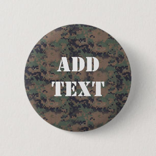 Military Digital Woodland Background 6 Cm Round Badge