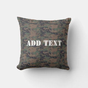 Military Digital Woodland Background Cushion