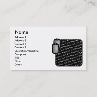 Military Dog Tag Photo Business Cards