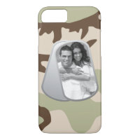 Military Dog Tags and Camouflage Pattern