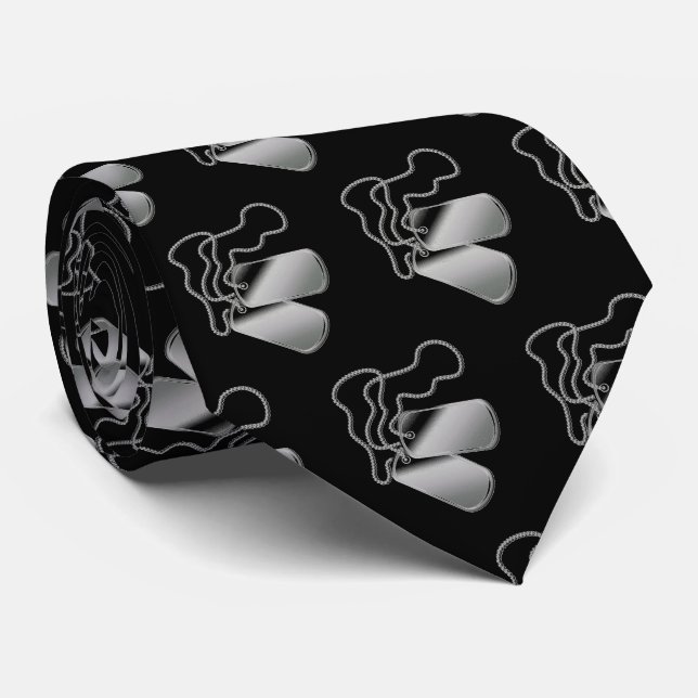 MILITARY DOG TAGS tie (Rolled)