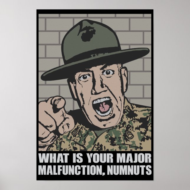 Military Drill Sergeant Motivantional Poster (Front)