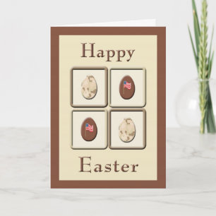 Military Easter Card with Camo & Choco Eggs