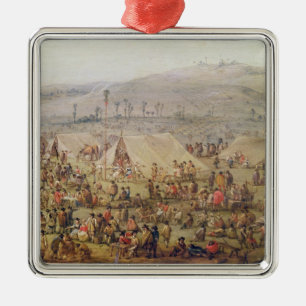 Military Encampment Metal Tree Decoration