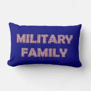 Military Family, Plaid Lumbar Pillow
