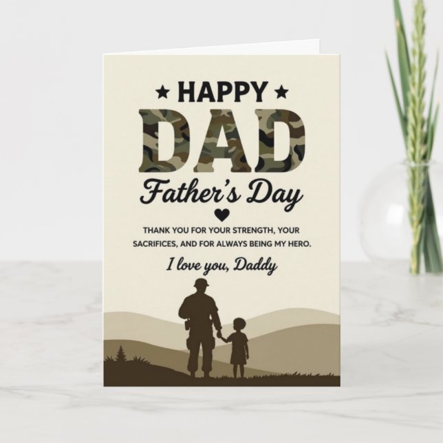 Military Father's Day Card (Front)