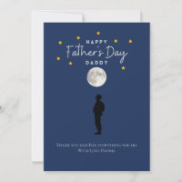 Military Father's Day Card Deployed Daddy Moon