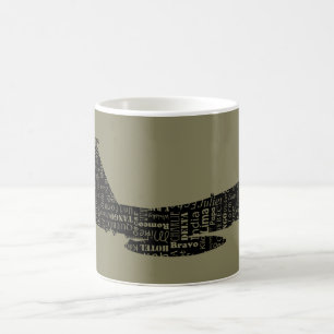 Military Fighter Jet Phonetic Alphabet Pilot Coffee Mug