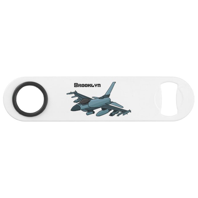 Military fighter jet plane cartoon (Front (Horizontal))