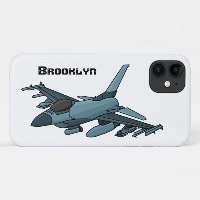 Military fighter jet plane cartoon Case-Mate iPhone case (Back (Horizontal))
