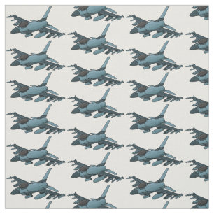 Military fighter jet plane cartoon fabric