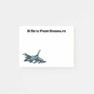 Military fighter jet plane cartoon post-it notes