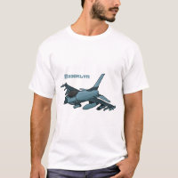 Military fighter jet plane cartoon