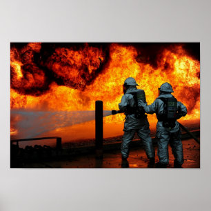 Military Firefighters Poster