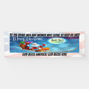 Military, First Responders Christmas Banner