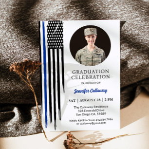 Military Flag, Airforce Basic Training Graduation Invitation