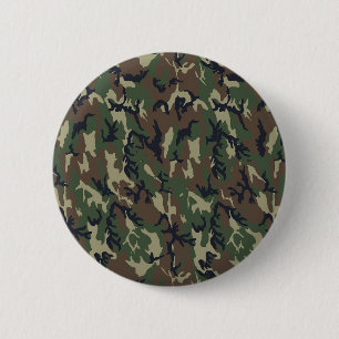 Military Forest Camouflage Background 6 Cm Round Badge