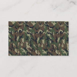 Military Forest Camouflage Background Business Card