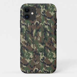 Military Forest Camouflage Background iPhone 11 Case