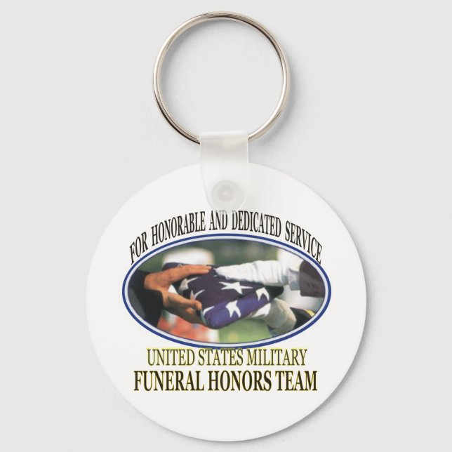 Military Funeral Honours Key Ring (Front)