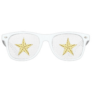 Military General Gold Star Retro Sunglasses