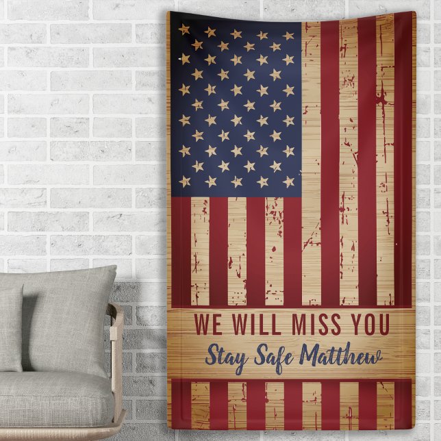 Military Going Away Party American Flag  Banner (Creator Uploaded)
