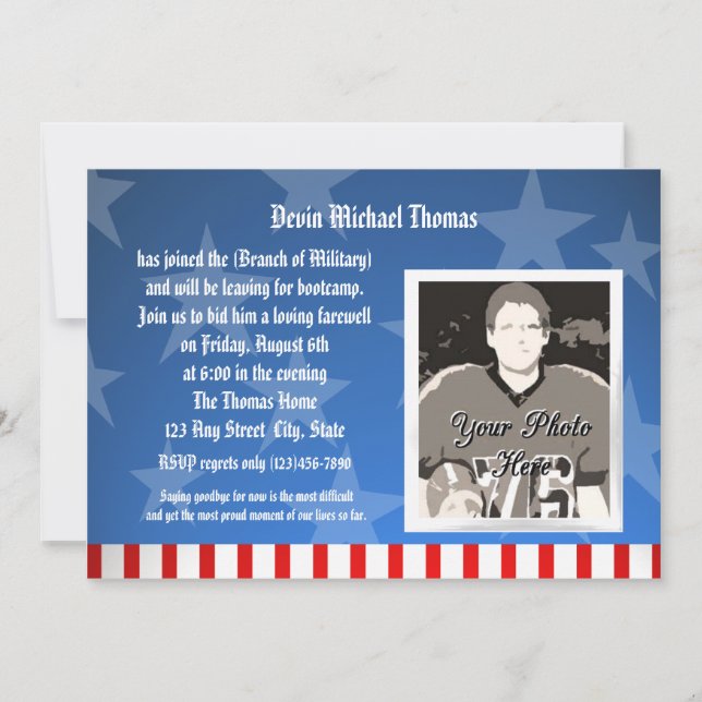 Military Going Away Party Invitation (Front)