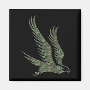 Military Goshawk Camo Print Raptor Bird Veteran Magnet