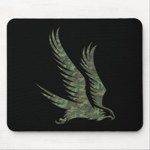 Military Goshawk Camo Print Raptor Bird Veteran Mouse Pad