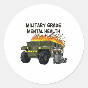Military Grade Mental Health Awareness _1 Classic Round Sticker