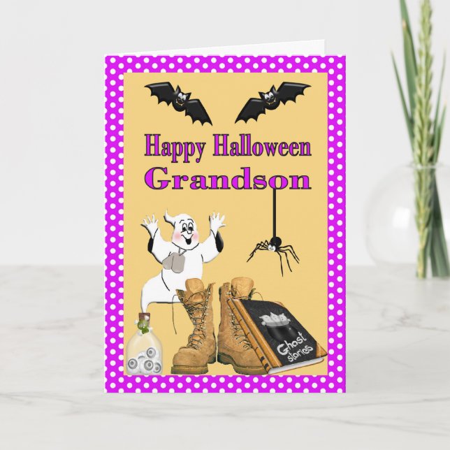 Military Grandson Halloween Card (Front)