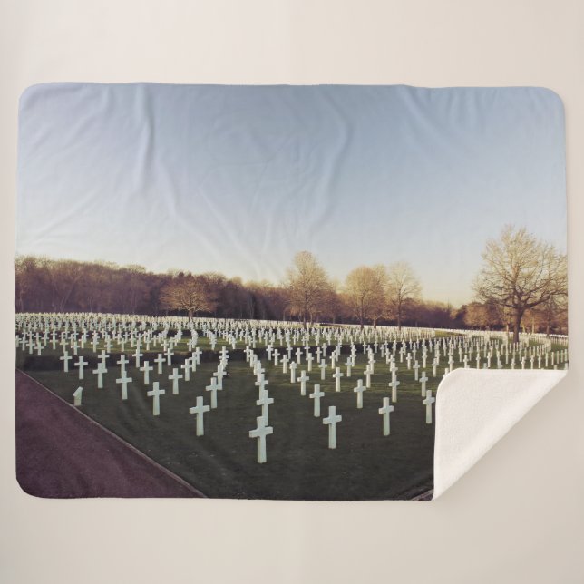 MILITARY GRAVES SHERPA BLANKET (Front (Horizontal))