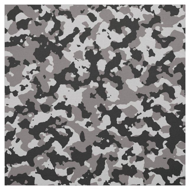 Military Gray Camouflage Pattern Fabric (Swatch)